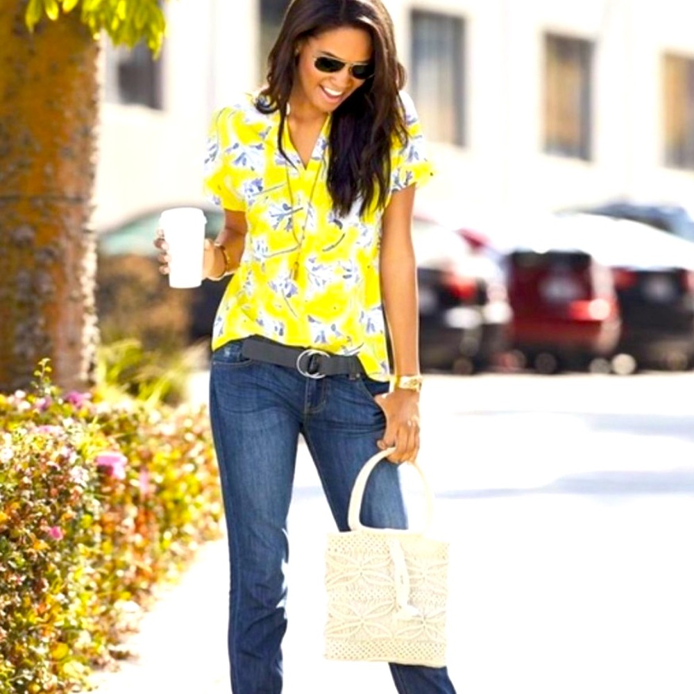 Cabi 5213 Stevie sunny days floral blouse